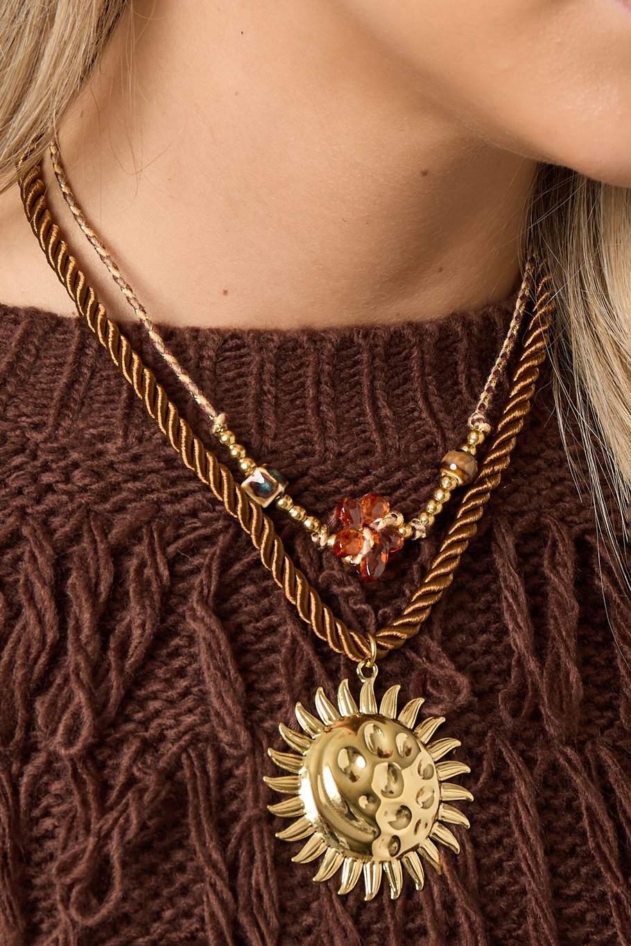 Polyester Pendant necklaces sun Casual Daily Simple Series Women's jewelry Picture3